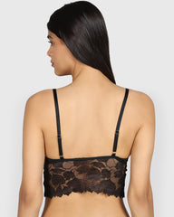 La Senza Sexy Sleep Lace Cami Top TUXEDO BLACK / M