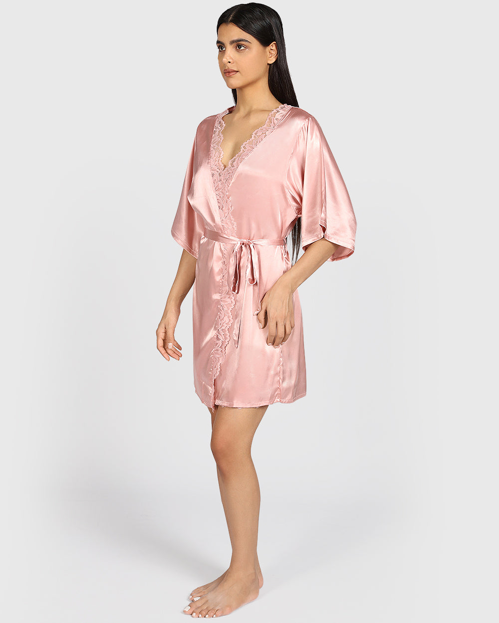 La Senza Sexy Sleep Satin Robe ROYAL PINK / S/M La Senza Sexy Sleep Satin Robe ROYAL PINK / S/M