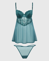 La Senza Sexy Cupped Babydoll Dark Green / M