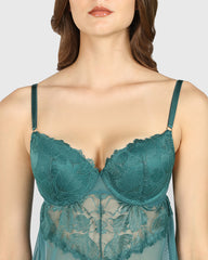 La Senza Sexy Cupped Babydoll Dark Green / M