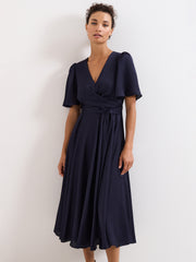 فستان ملفوف بنسيج بارز من "فيس إيت" طراز آبي