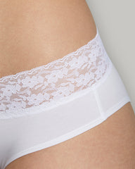 LA SENZA LACE SOLID TRENDY WHITE PANTIES 94D3 / M