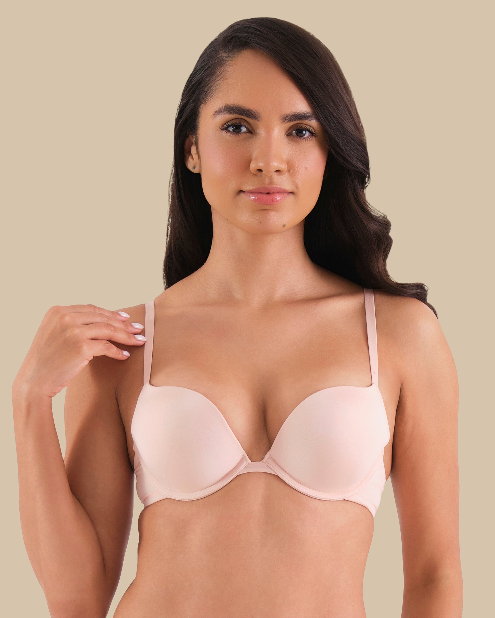 La Senza Sexy Gel Padding Plunge Bra LIGHT PINK / 34B