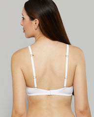LA SENZA SOLID WHITE DOUBLE PUSHUP BRA 601 / 34B
