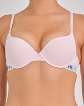 Logo Band Push Up Tshirt Bra PINK-A-B00 / 34B