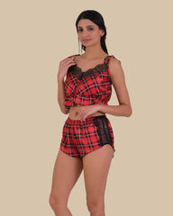 ISLA & EVIE SEXY SLEEP CAMI SET MULBERRY / S