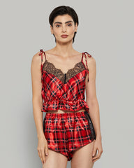 ISLA & EVIE SEXY SLEEP CAMI SET MULBERRY / S