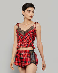 ISLA & EVIE SEXY SLEEP CAMI SET MULBERRY / S