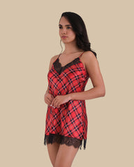 ISLA & EVIE SEXY SLEEP SLIP MULBERRY / S