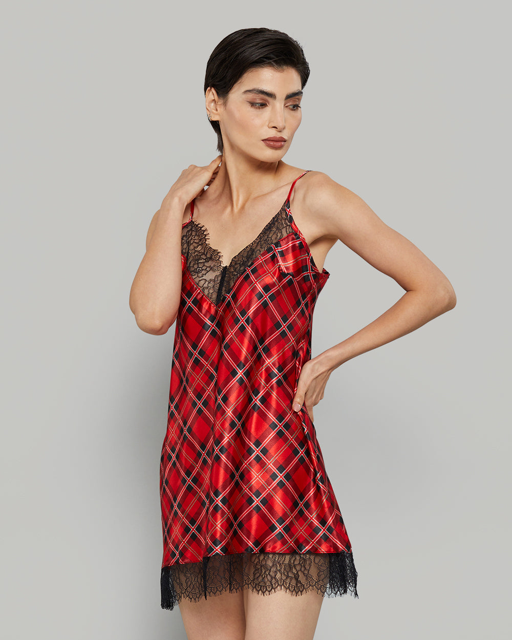 ISLA & EVIE SEXY SLEEP SLIP MULBERRY / S