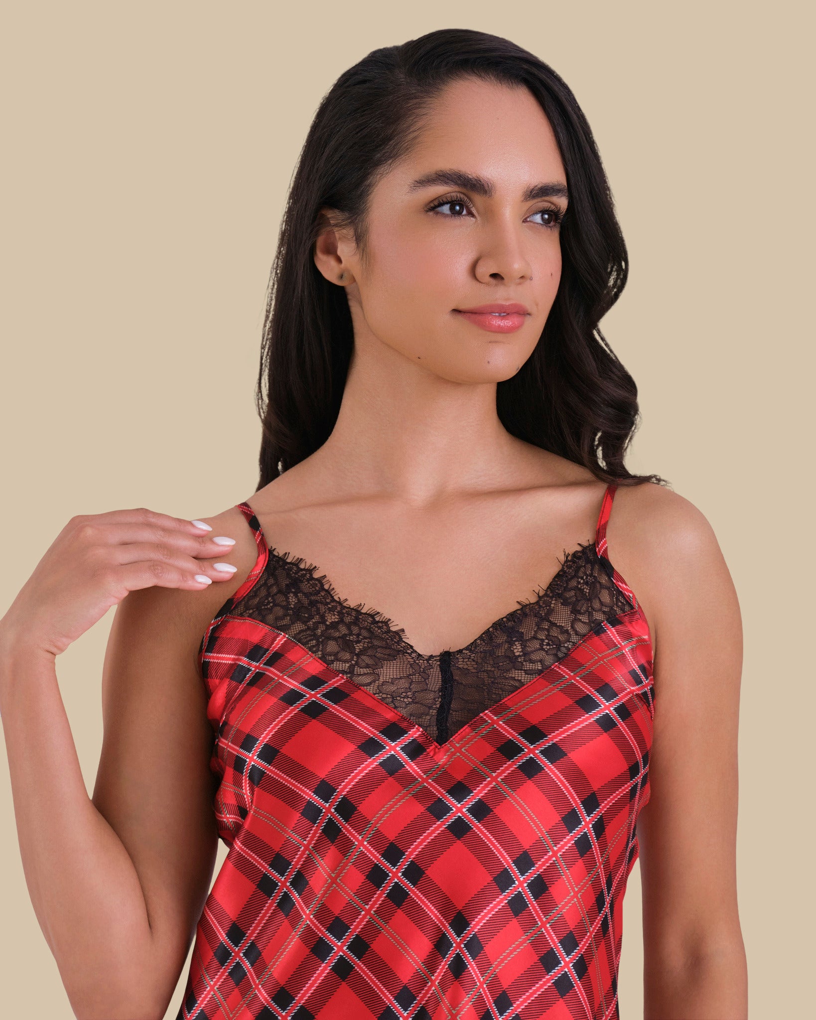 ISLA & EVIE SEXY SLEEP SLIP MULBERRY / S