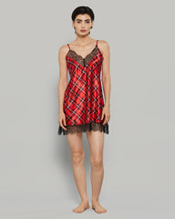 ISLA & EVIE SEXY SLEEP SLIP MULBERRY / S