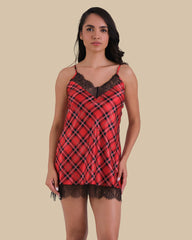 ISLA & EVIE SEXY SLEEP SLIP MULBERRY / S