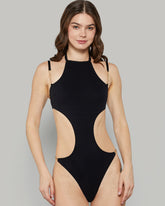 ISLA & EVIE SEXY BLACK BODYSUIT BLACK / S