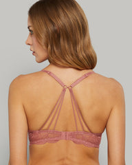 Solid with lace wings Brown / 34B