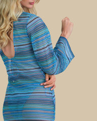 Isla & Evie Plunge Mini Cover Up Dress