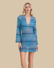 Isla & Evie Plunge Mini Cover Up Dress