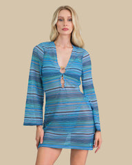 Isla & Evie Plunge Mini Cover Up Dress