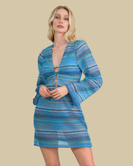 Isla & Evie Plunge Mini Cover Up Dress