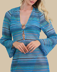 Isla & Evie Plunge Mini Cover Up Dress