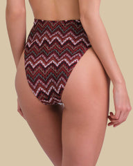 Isla & Evie Zig Zag Print Cut Out Swimsuit