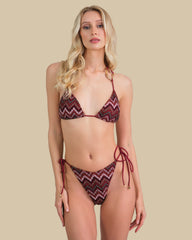 Isla & Evie Zig Zag Print Tie Side Bikini Briefs