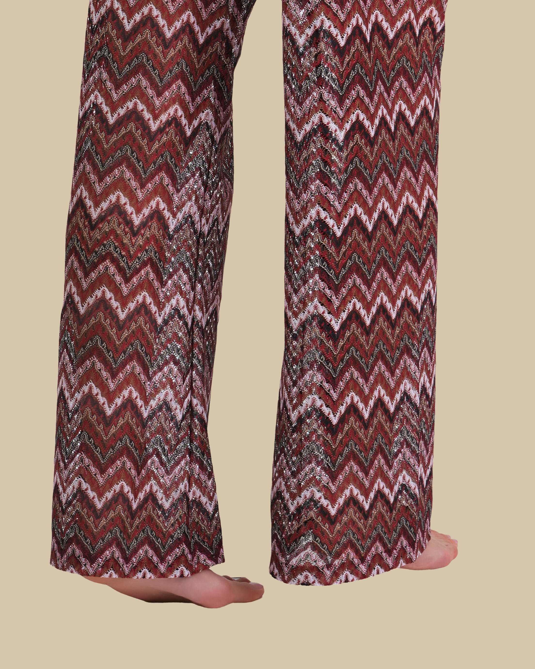 Isla & Evie Zig Zag Print Wide Leg Trousers Isla & Evie Zig Zag Print Wide Leg Trousers