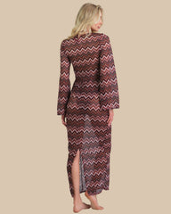 Isla & Evie Zig Zag Print Maxi Kaftan