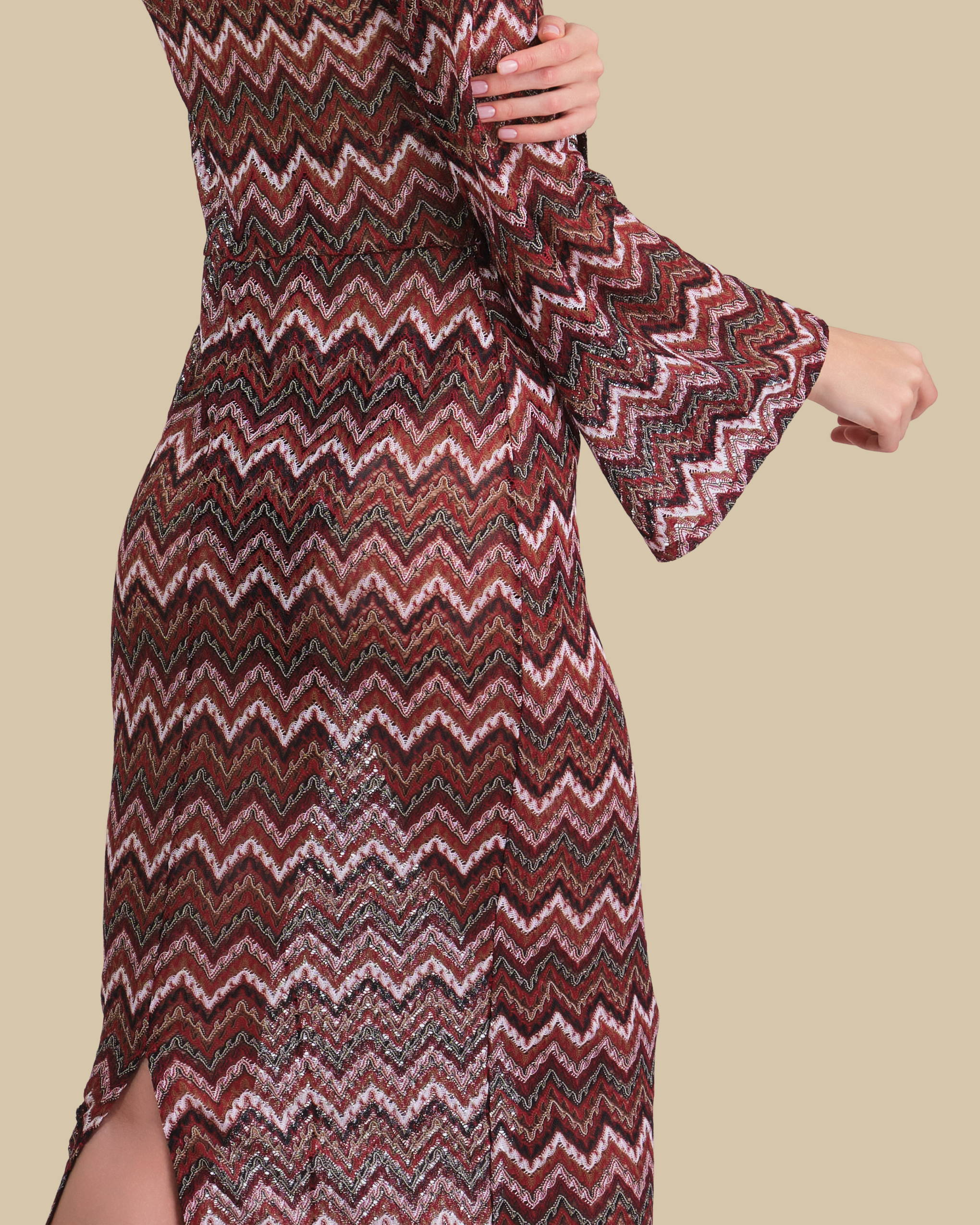 Isla & Evie Zig Zag Print Maxi Kaftan Isla & Evie Zig Zag Print Maxi Kaftan