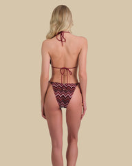 Isla & Evie Zig Zag Print Triangle Bikini Top