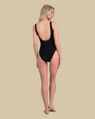 Isla & Evie Cross Front Swimsuit With Mesh Inserts