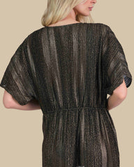 Isla & Evie Metallic Maxi Kaftan