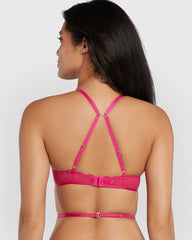 Isla & Evie Hello Sugar Double Pushup Plunge Bra Pink / 34B