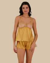 GOLDEN NIGHTS CAMI TOPS GOLD-LSI / S