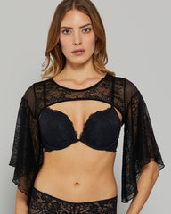 LA SENZA BOLERO SEXY BLACK COSTUME BRA BLACK / S