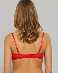 ISLA & EVIE SEXY UNLINED BALCONETTE BRA RED / 34A
