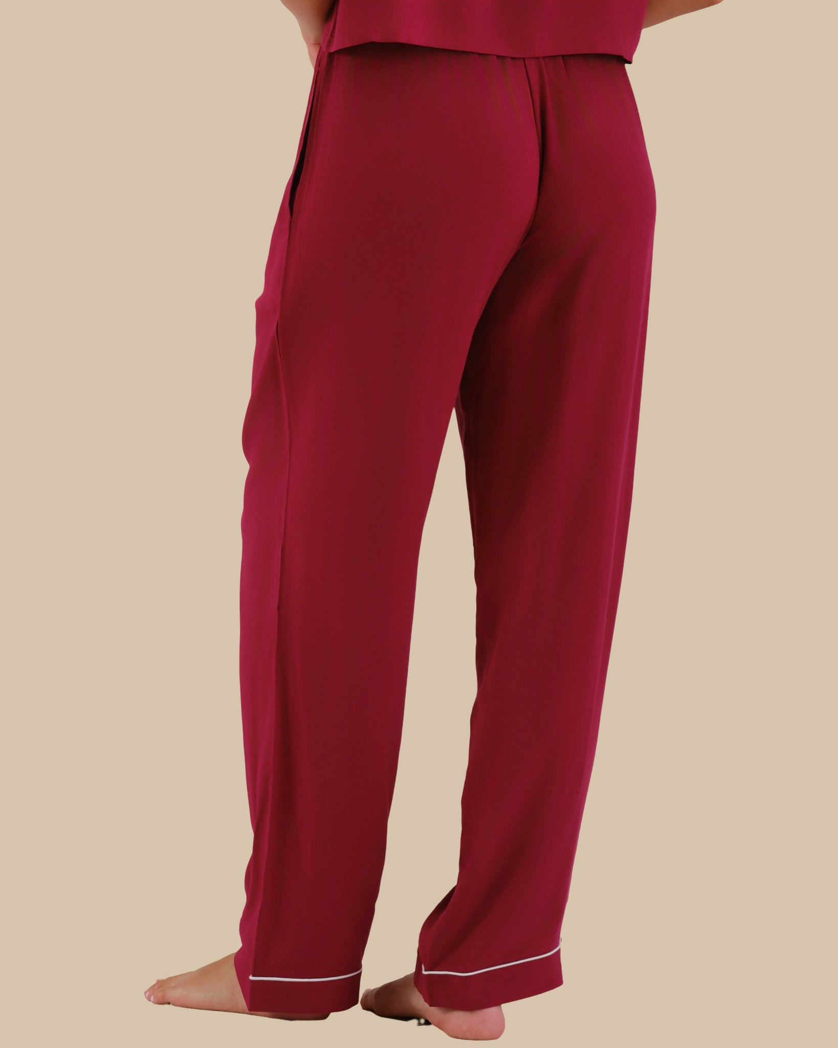 WOMEN'S SHORT SLEEVE PAJAMA SET RED-LSI / S
