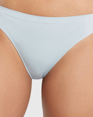 Isla & Evie Trendy Seamfree Unlined Brazilian Panty Blue / M
