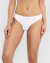 Isla & Evie No Show Cotton Unlined Thong Panty White / M