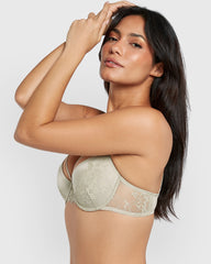 Isla & Evie Obvious Lightly Lined Full Coverage Bra Green / 34B