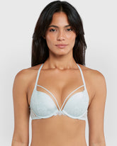 Isla & Evie Obvious Gel Padding Plunge Bra Blue / 34B