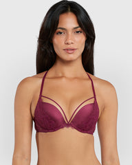 Isla & Evie Obvious Gel Padding Plunge Bra Purple / 34B