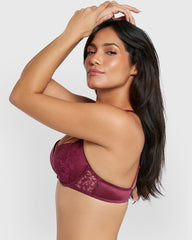 Isla & Evie Obvious Gel Padding Plunge Bra Purple / 34B