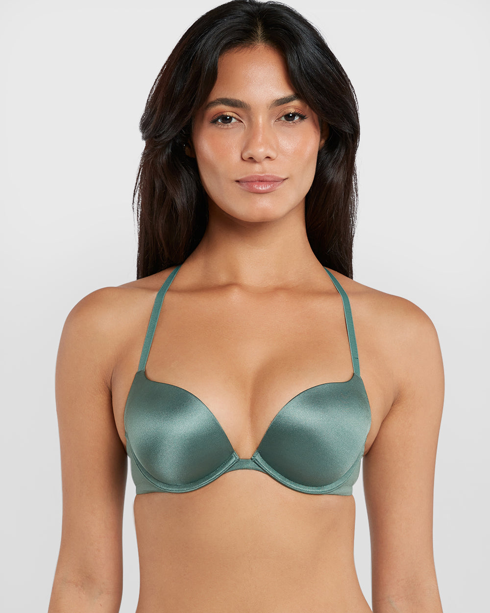 Isla & Evie Obvious Gel Padding Plunge Bra Green / 34B