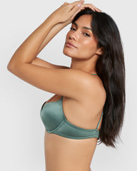 Isla & Evie Obvious Gel Padding Plunge Bra Green / 34B