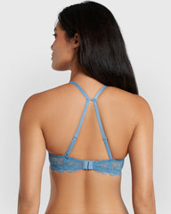 Isla & Evie Obvious Gel Padding Plunge Bra Blue / 34B