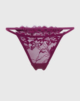 Isla & Evie Sexy Thong Panty Purple / S