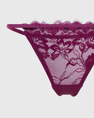 Isla & Evie Sexy Thong Panty Purple / S