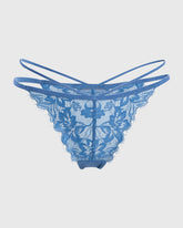 Isla & Evie Sexy Thong Panty Blue / S