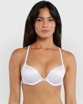 Isla & Evie Obvious Double Pushup Plunge Bra White / 34B